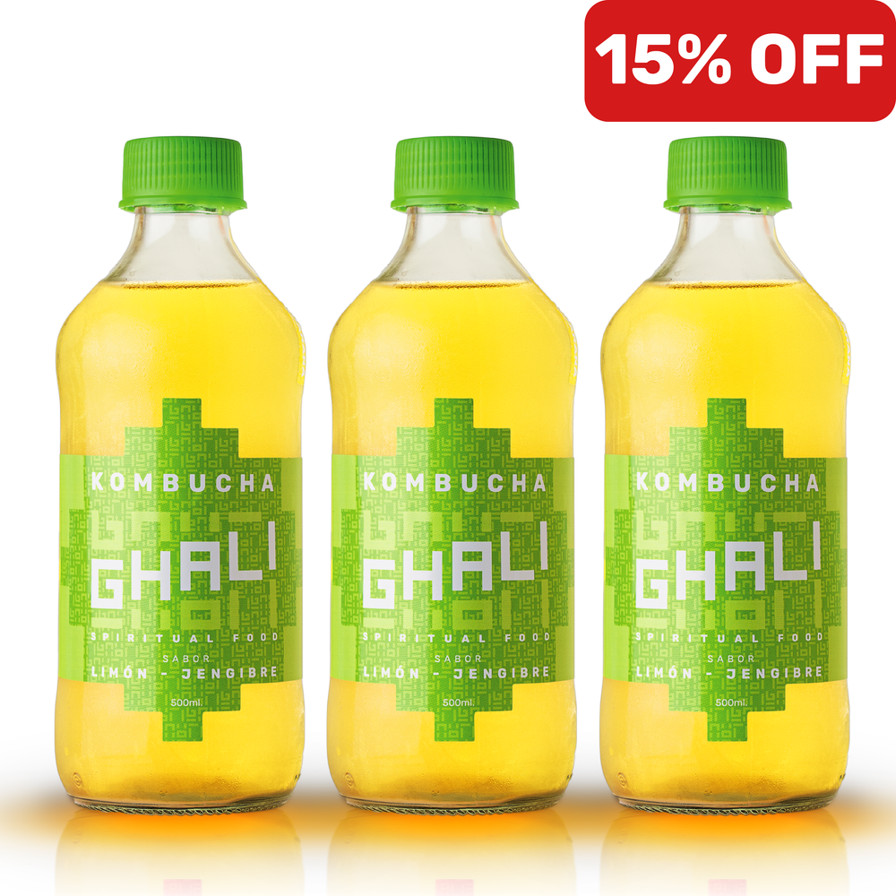 CAJA KOMBUCHA LIMÓN-JENGIBRE (9 unidades)