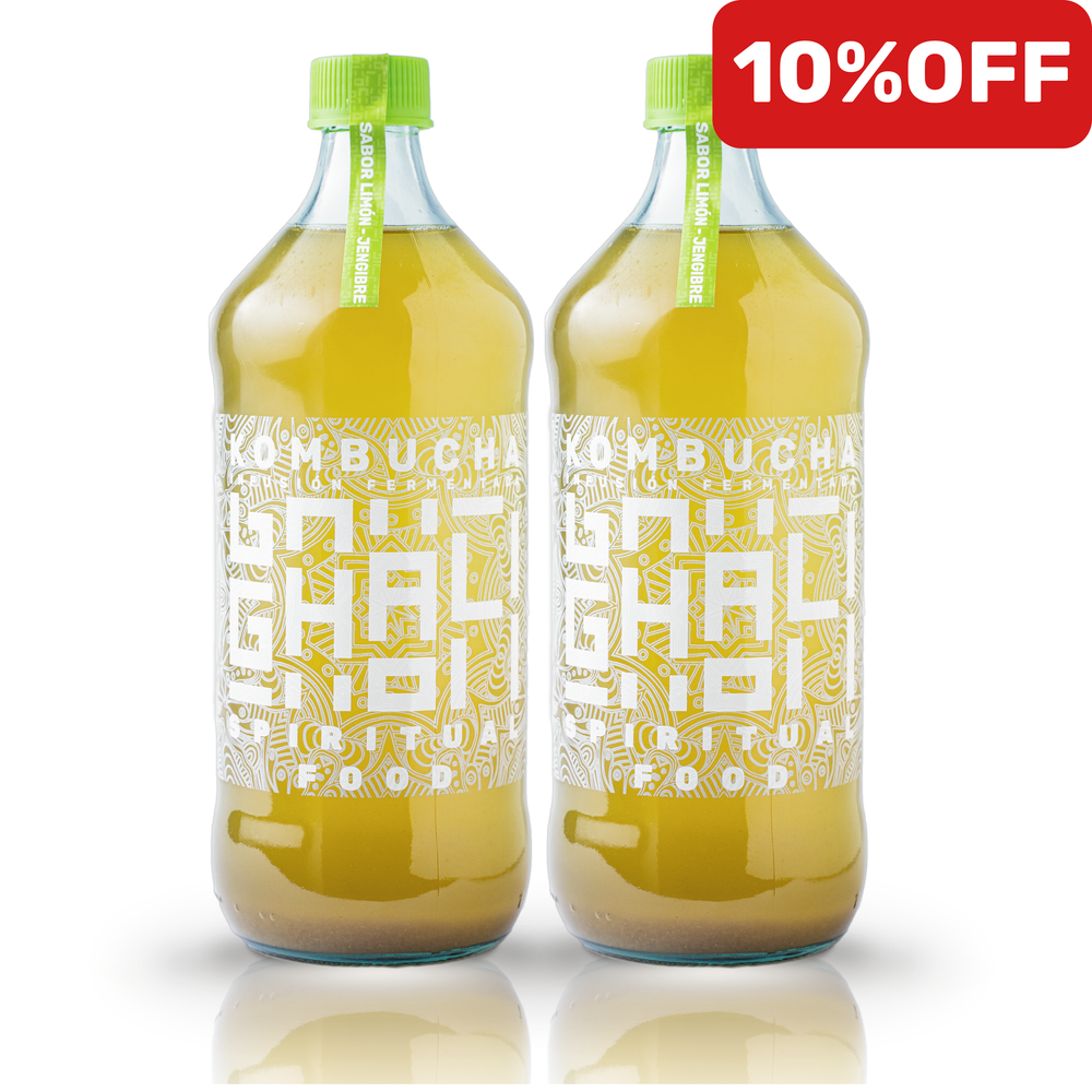 CAJA KOMBUCHA LIMÓN - JENGIBRE 1 LITRO (6 unidades)