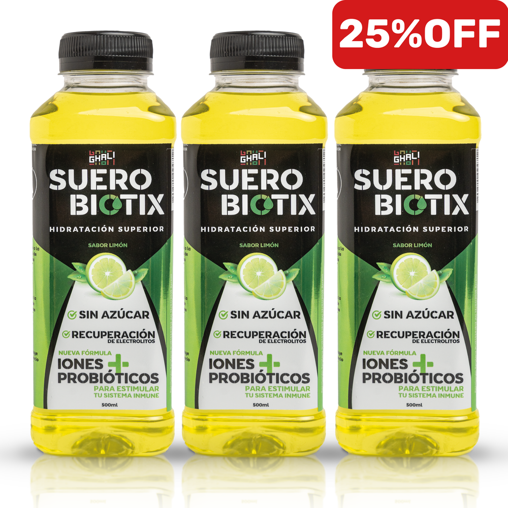 CAJA SUEROBIOTIX LIMÓN 500ML 12 UNIDADES