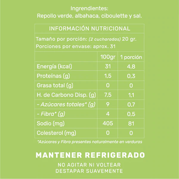 SAUERKRAUT (CHUCRUT) - VERDE - (1 unidad)