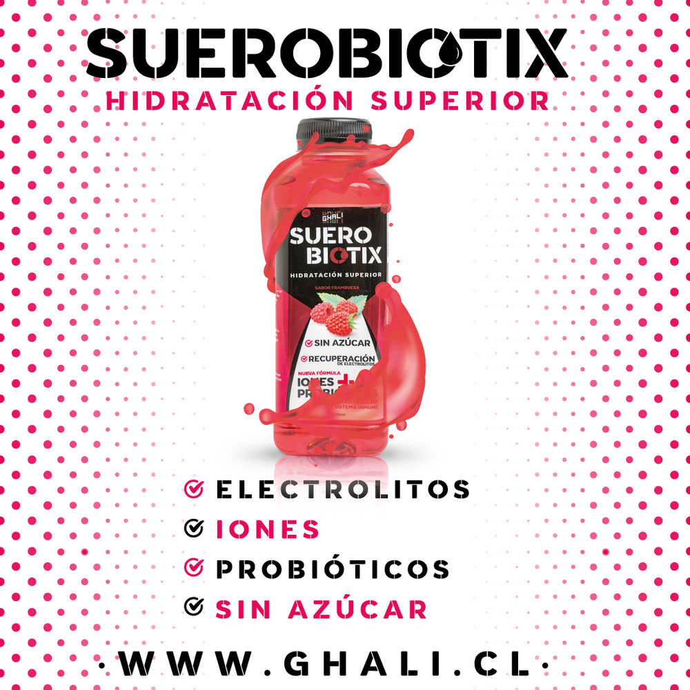 CAJA SUEROBIOTIX FRAMBUESA 500ML 12 UNIDADES