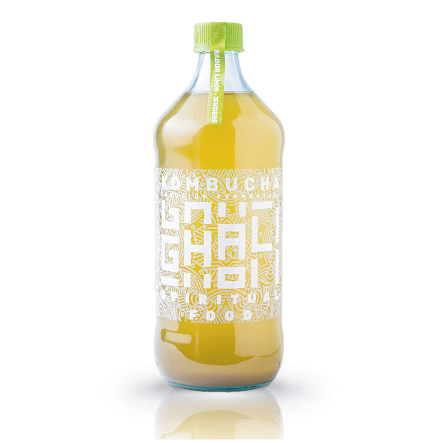 CAJA KOMBUCHA LIMÓN - JENGIBRE 1 LITRO (6 unidades)