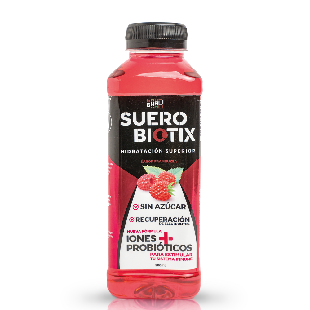 CAJA SUEROBIOTIX FRAMBUESA 500ML 12 UNIDADES