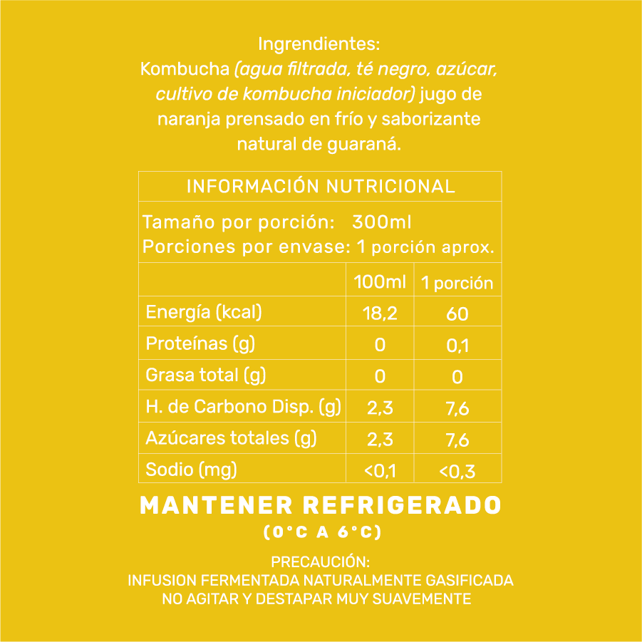 CAJA ENERGY KOMBUCHA GUARANÁ (12 unidades)