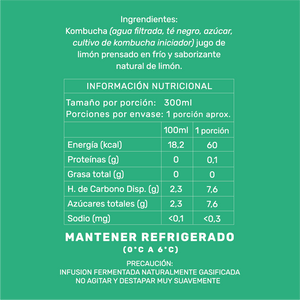 CAJA KOMBUCHA LIMÓN (12 unidades)