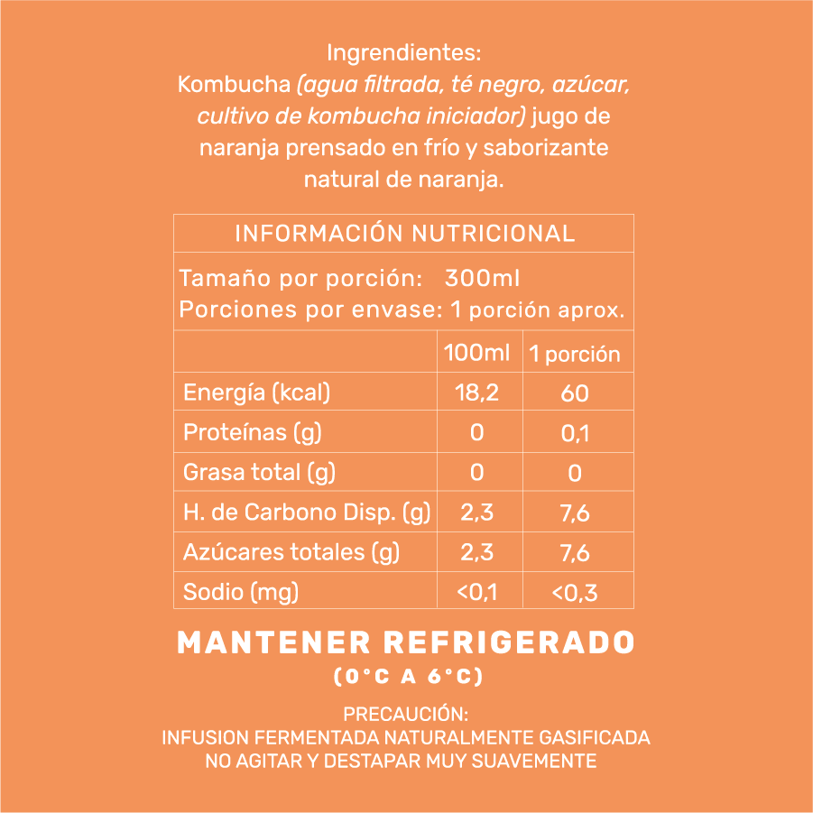 CAJA KOMBUCHA NARANJA (12 unidades)