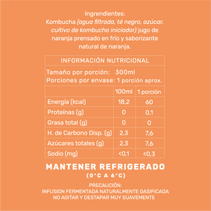 CAJA KOMBUCHA NARANJA (12 unidades)